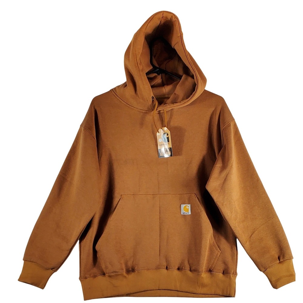 Carhartt Men's Original Fit Midweight Hooded Sweatshirt Orange XS NWT